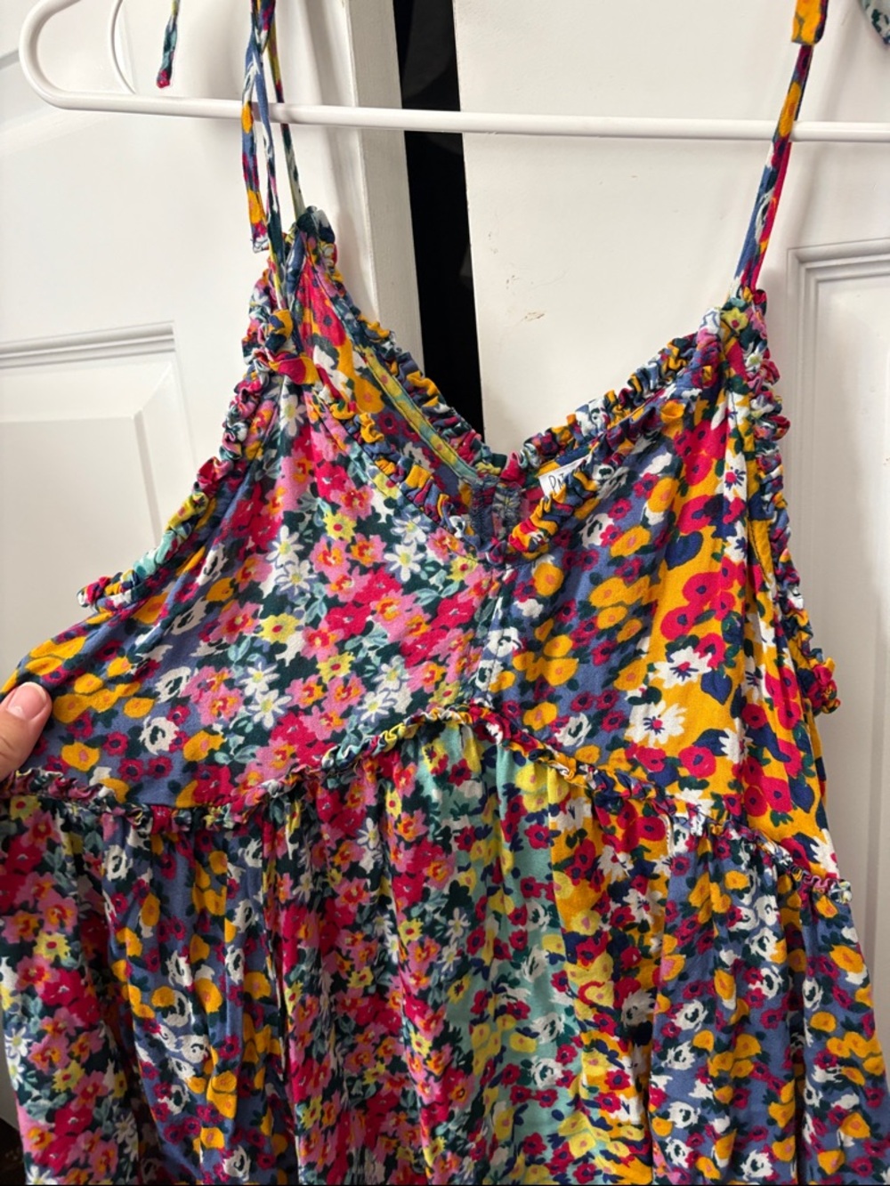 Patrons of peace Floral Tie-Shoulder Sundress in Multi-Color - Picture 3 of 4